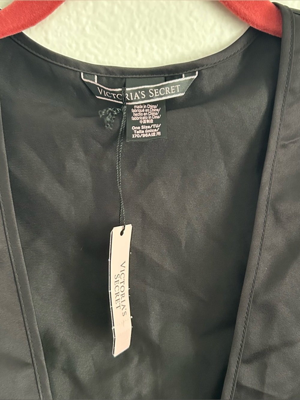 Victoria’s Secret Black Satin Kimono Robe - Picture 5 of 7